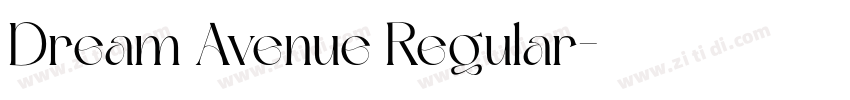 Dream Avenue Regular字体转换